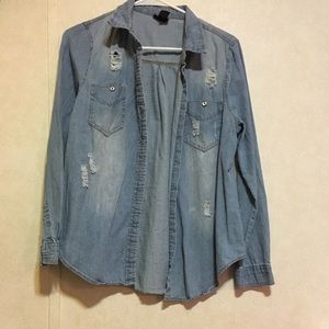 Distressed Denim Shirt